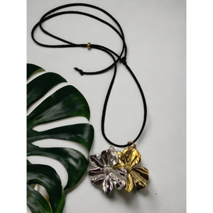 Flora ultrasuede necklace