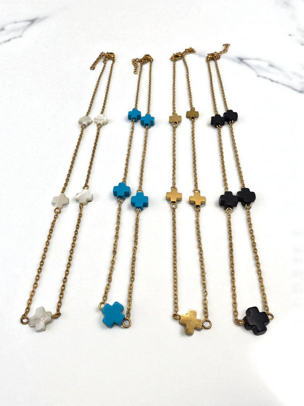 5 cross kalymnos necklace