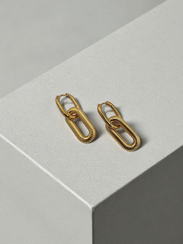 Stackable paperclip earrings