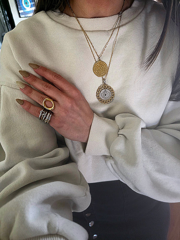 Drachma coin necklace