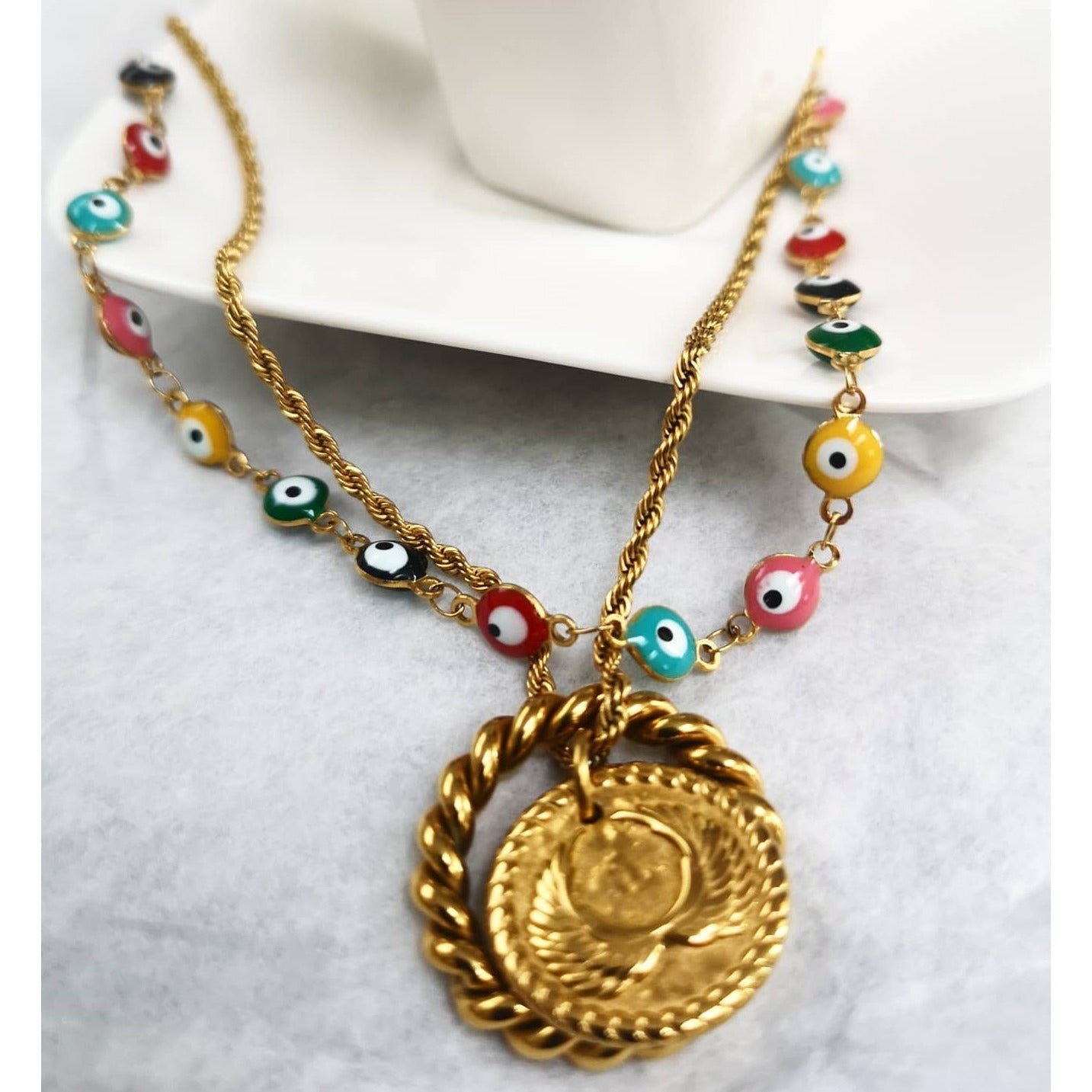 Eva multicolored evil eye bracelet - ATELIER SYP