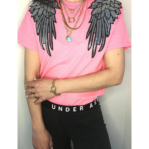 Safety Pink Wings tee - ATELIER SYP